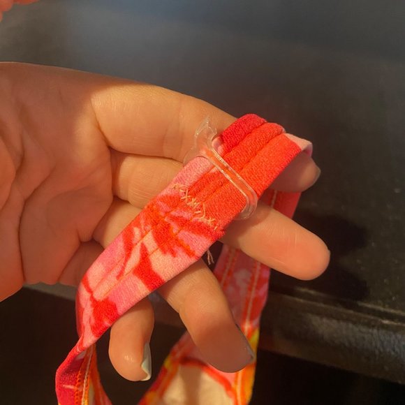 Sassafras Vintage Bikini Floral Swimsuit 90s 80s High Leg Neon - Picture 6 of 8